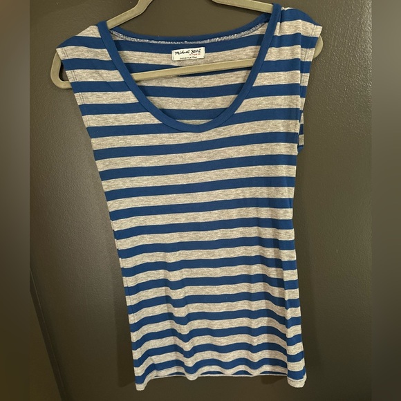 Michael Stars Blue & Grey Stripe Top One Size fits most - Picture 2 of 4
